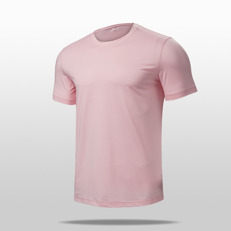 Men's multicolored short-sleeved quick-drying transparent sports t-shirt for running