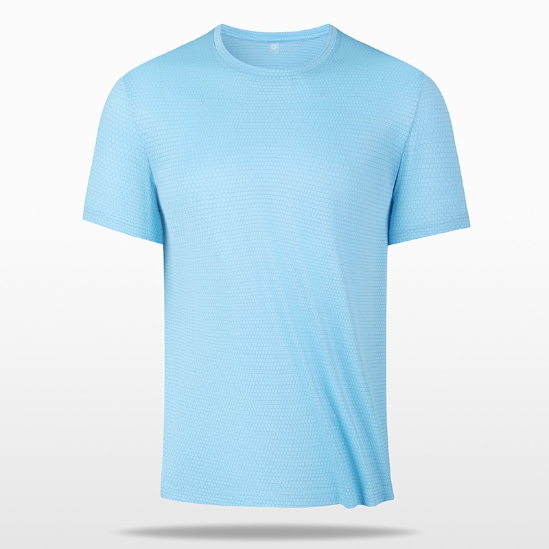 Men's multicolored short-sleeved quick-drying transparent sports t-shirt for running