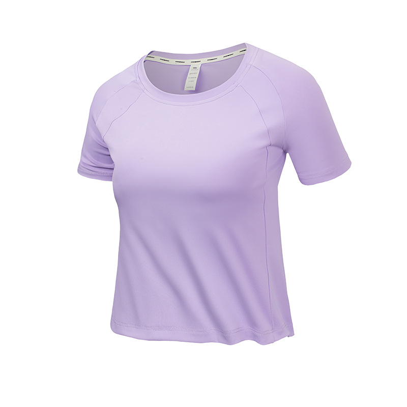 2024 Summer New Round Neck Breathable Sweat-Absorbent Casual Women's Short-Sleeve Quick-Drying
