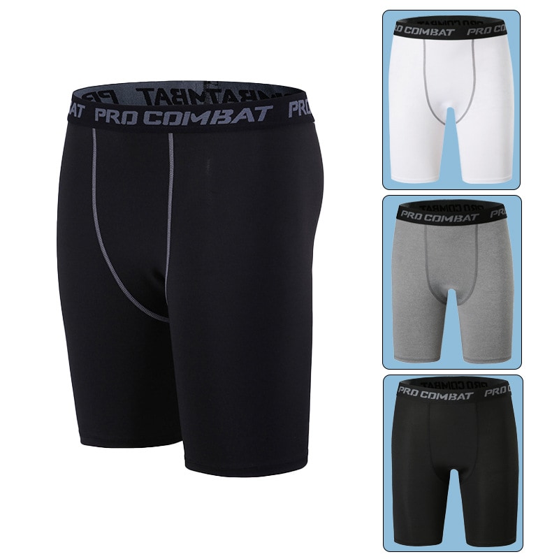 Men's summer underwear, five-point tight-fitting underwear, breathable, sports, quick-drying, high-stretch shorts, American style.