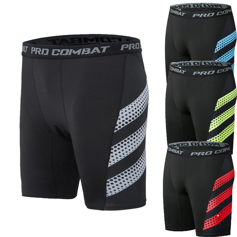 Men's breathable sports fitness leggings, stretchy, quick-drying training leggings