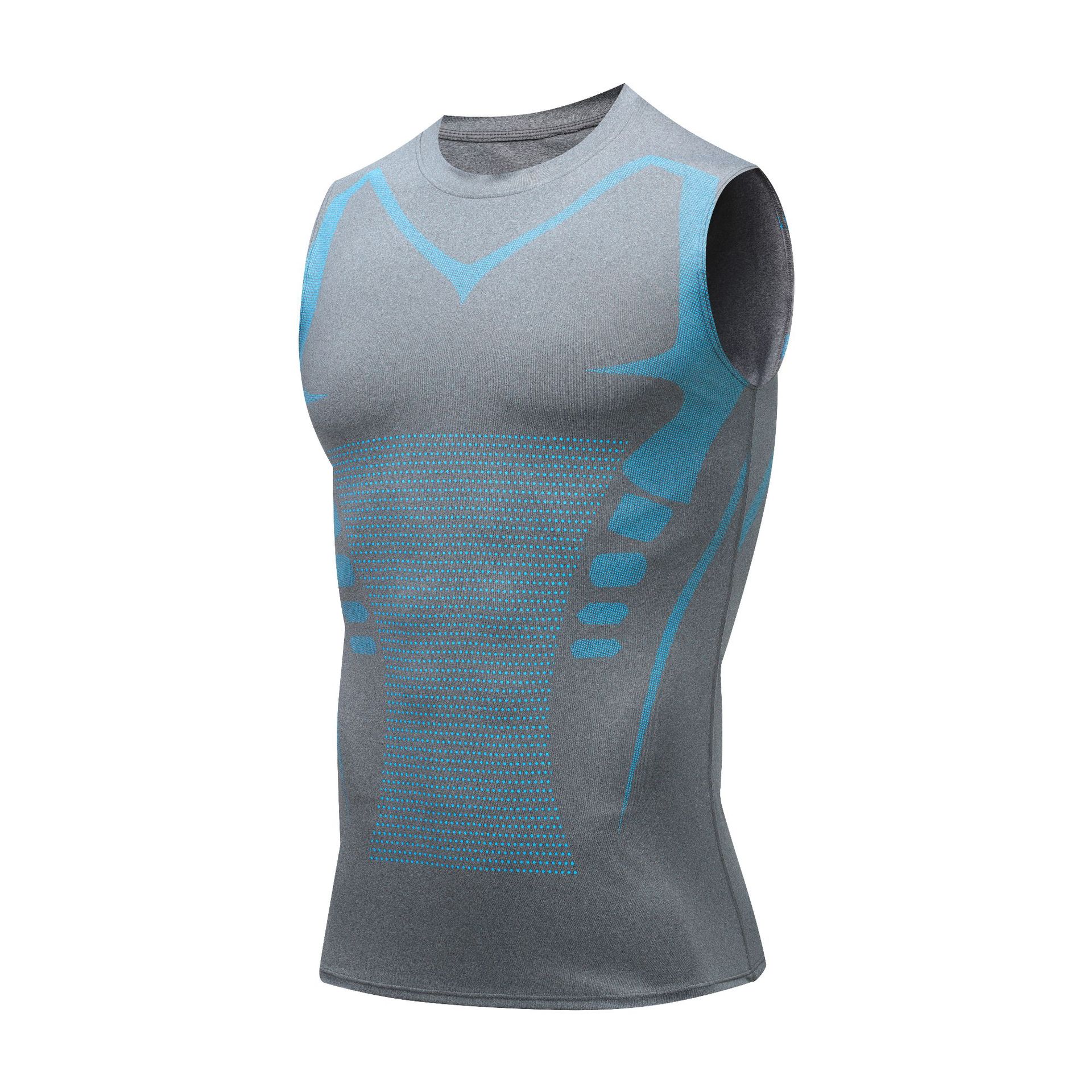 Men's summer sports vest, quick-drying, sweat-absorbing, breathable, high-stretch top.