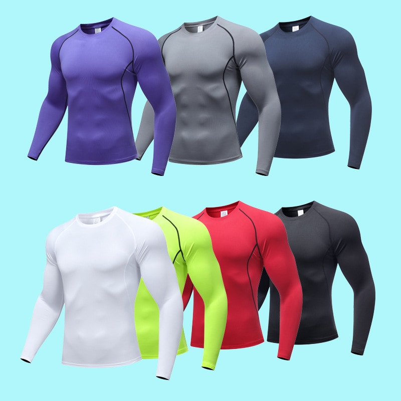Men's Long Sleeve Pants, Quick-Drying, Breathable, Stretch, Sports Bottoming, Fitness Clothing
