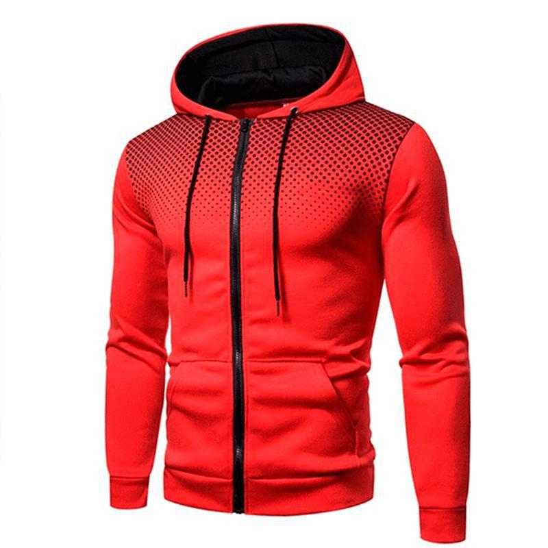 Men's solid color pullover hoodie