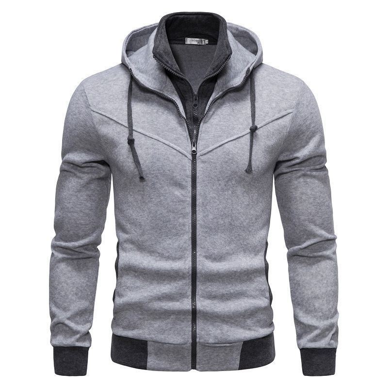 Plain hooded sweatshirt made of 180g fabric, casual fashion brand sweatshirt.