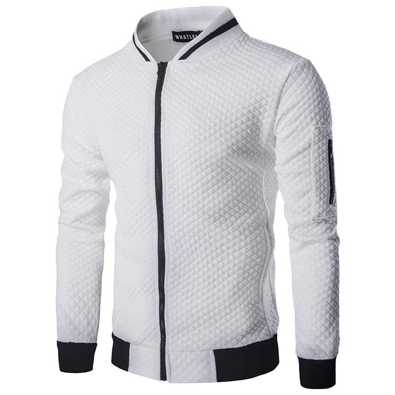 Plaid Men's Sweatshirt Cardigan Men's Sports Casual Sweatshirt Fashion Zipper Jacket Shirt