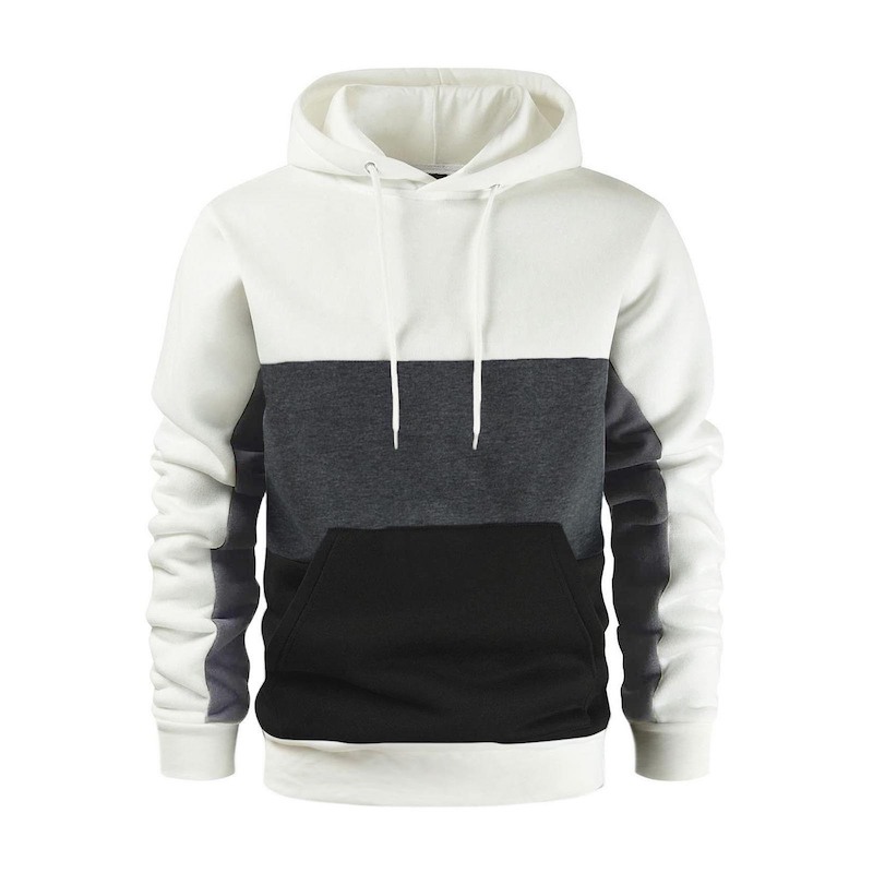 Men's autumn and winter hoodie with casual sporty men's and women's three-color combination.