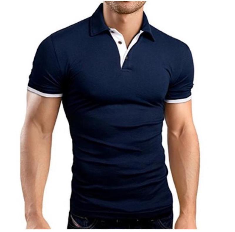 Popular men's short-sleeved tops, fashionable polo shirts
