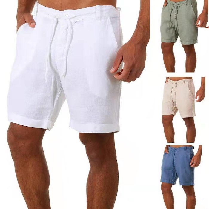 New solid color sweatpants with lace shorts, men's casual pants