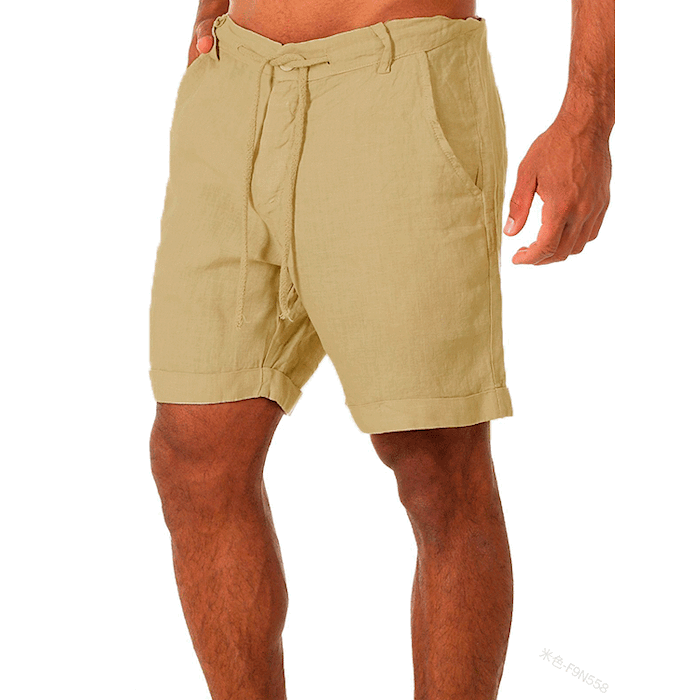 Sports pants, cotton and linen shorts, men's shorts, casual pants