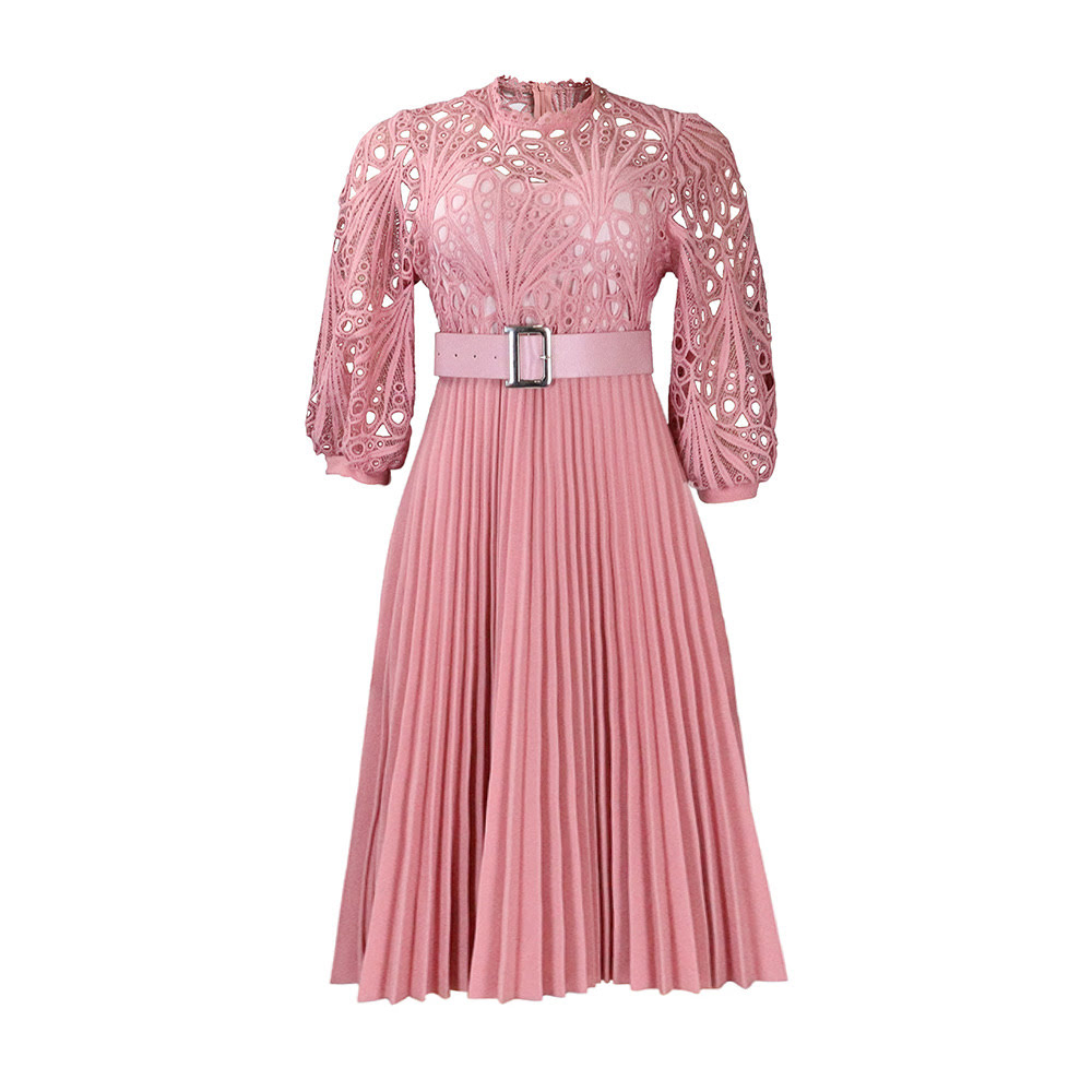 D254 Oversized lace dress with sexy hooks and flowers and cutouts