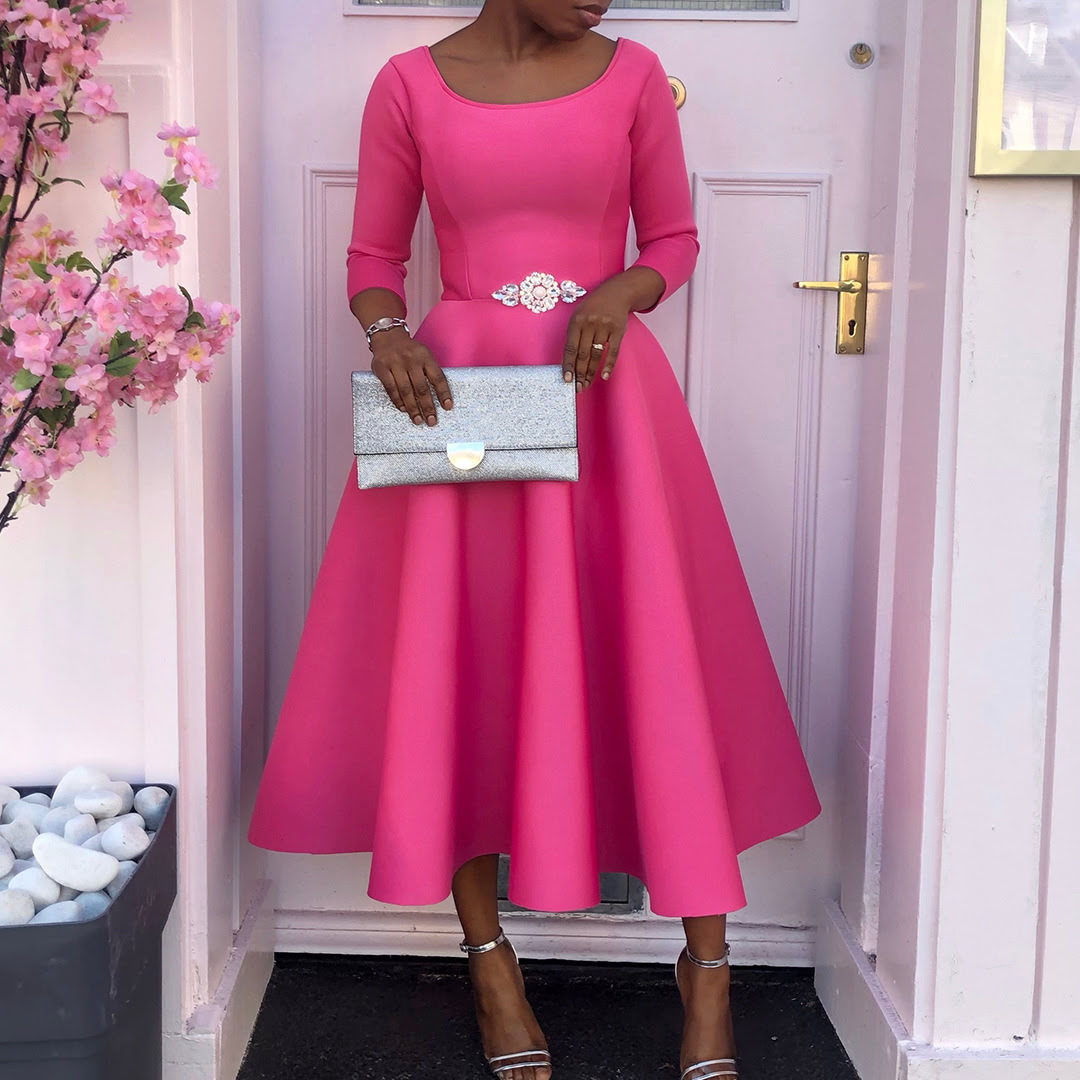 D346 Bridesmaid Dresses Pink Wedding Guest