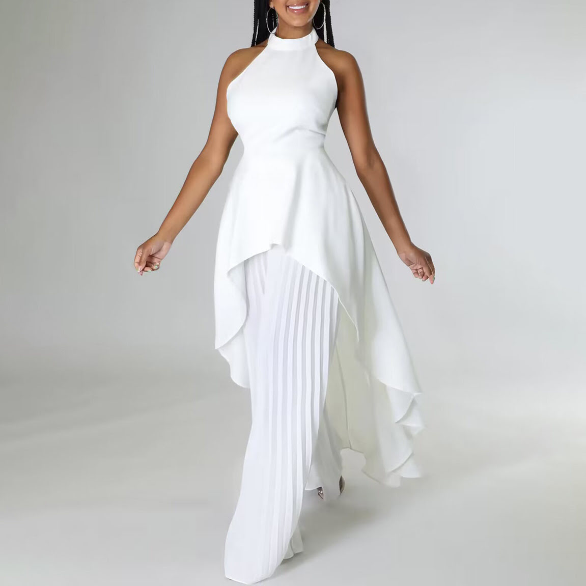D372 Women's Two-Piece Dress Sets Dress Pants Straps
