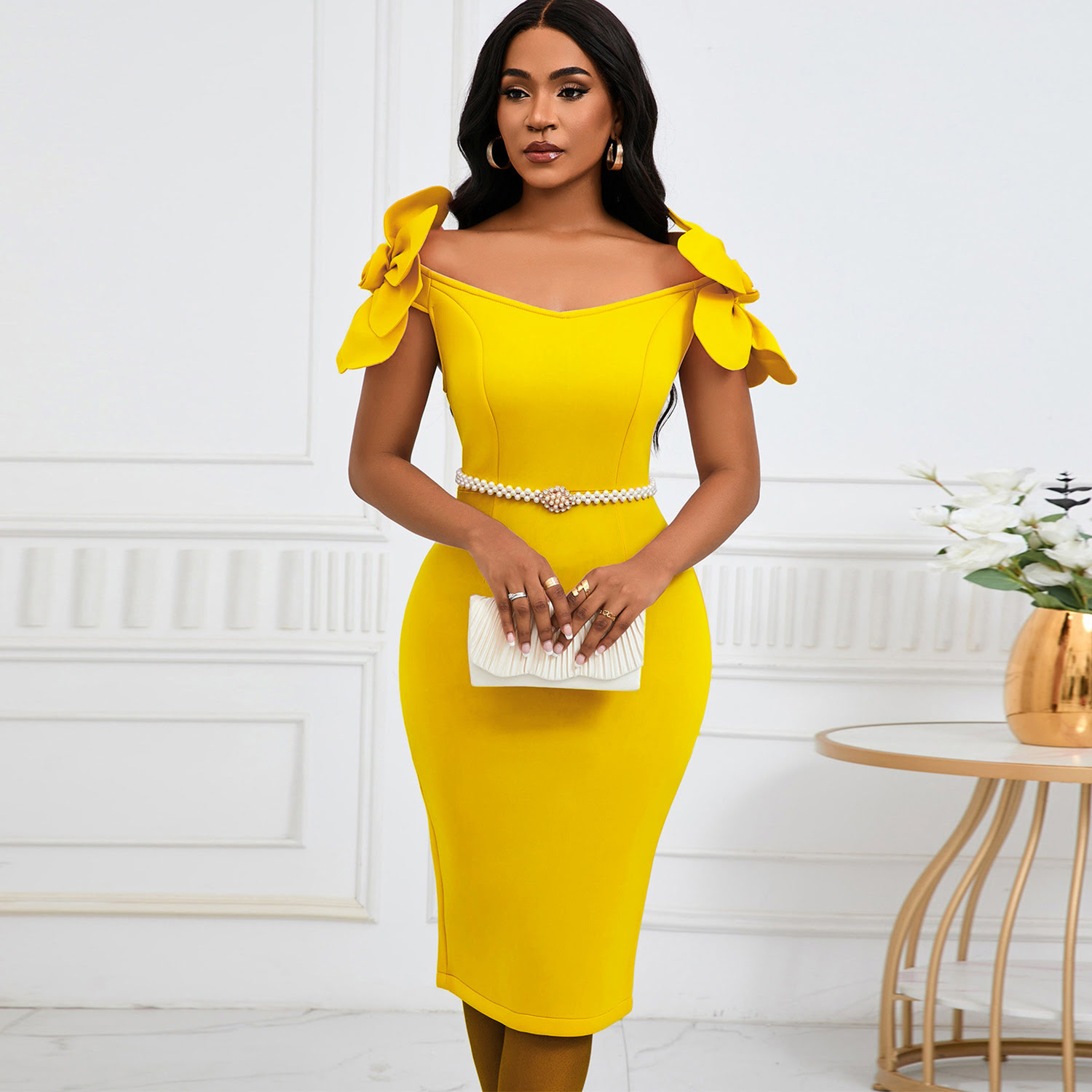 D528 Sexy Plus Size Slim Dress for Women