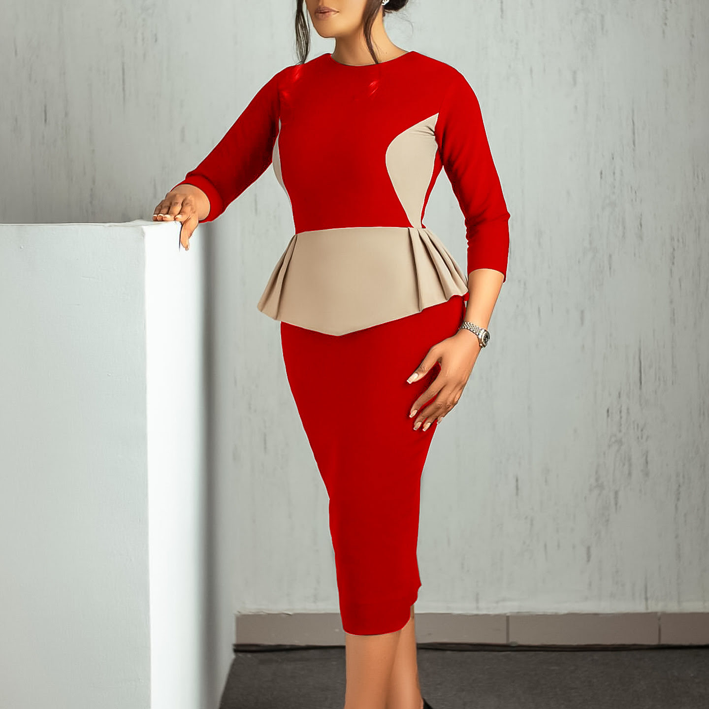 D531 Women Casual Elegant Office Formal Dresses